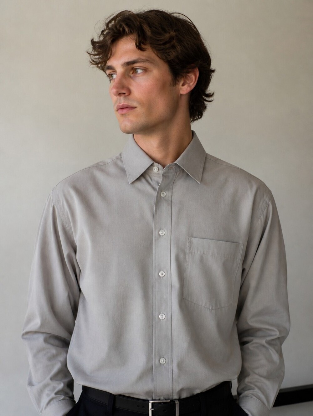 MAXWELL’S CLOTHIERS BEIGE BUTTON DOWN SHIRT CLASSIC FIT